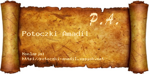Potoczki Amadil névjegykártya